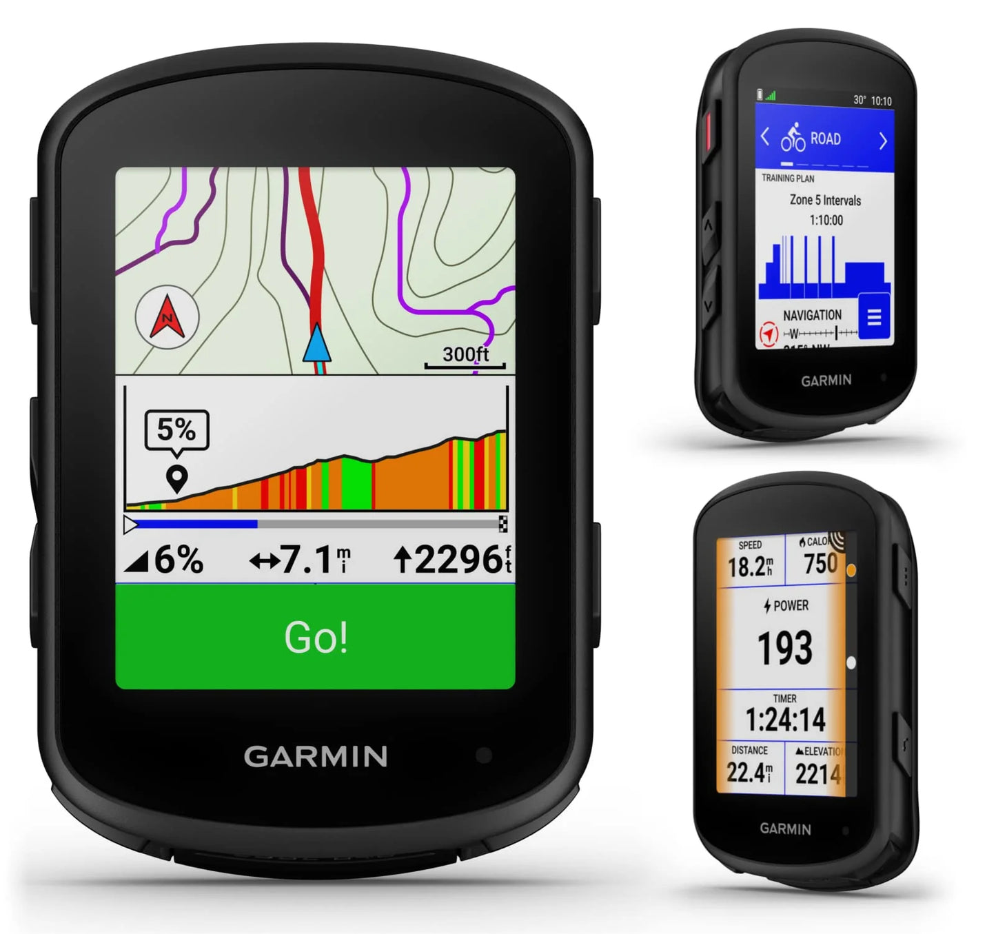 Wearable4U - Garmin Edge 840 Solar GPS Cycling Computer, Touchscreen, Button Controls, Advanced Navigation with E-Bank Bundle