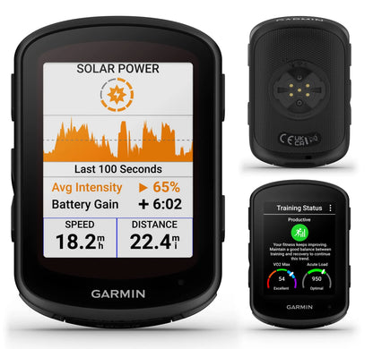 Wearable4U - Garmin Edge 840 Solar GPS Cycling Computer, Touchscreen, Button Controls, Advanced Navigation with E-Bank Bundle